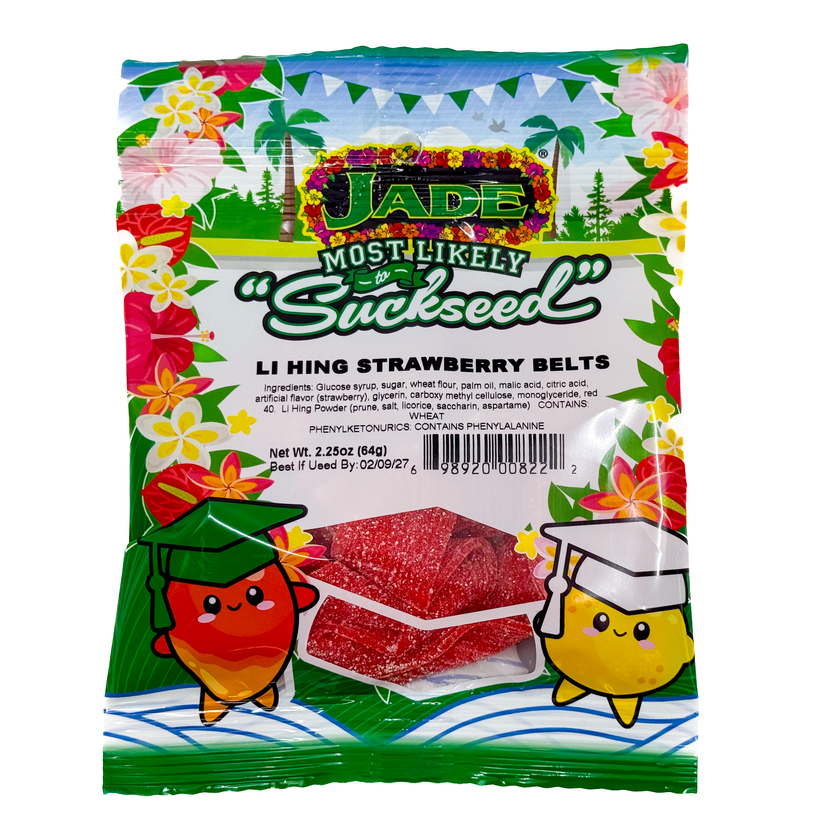 Jade Food Products Most Likely to Suckseed Li hing strawberry belt bag