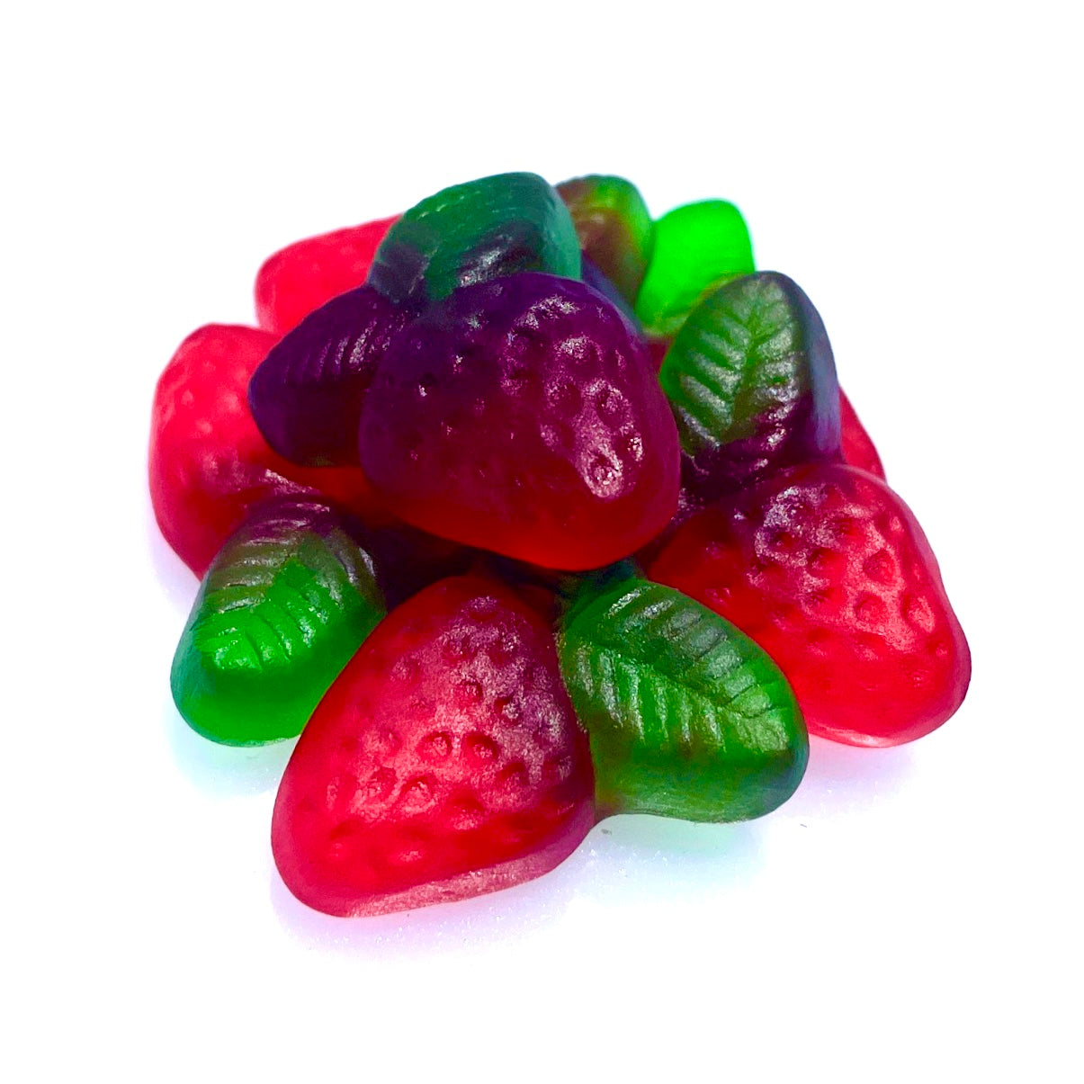 Strawberry Shaped Gummies with Leaf