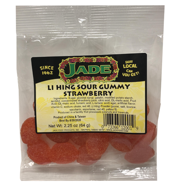 JADE Li Hing Sour Strawberry (M) - Jade Food Products Inc 